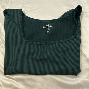 Green Hollister baby tee green